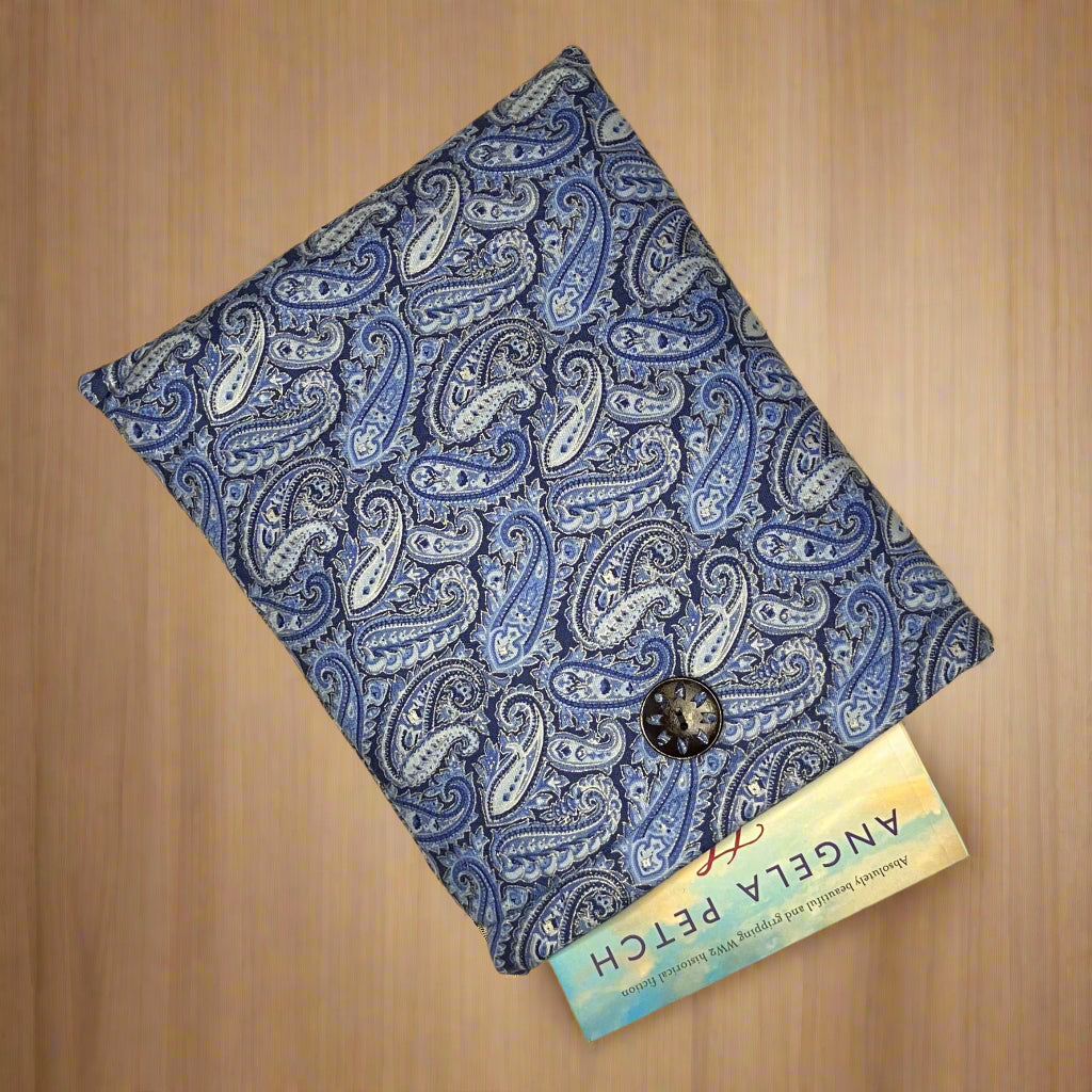 8x10" Blue Paisley Book/Kindle Sleeve