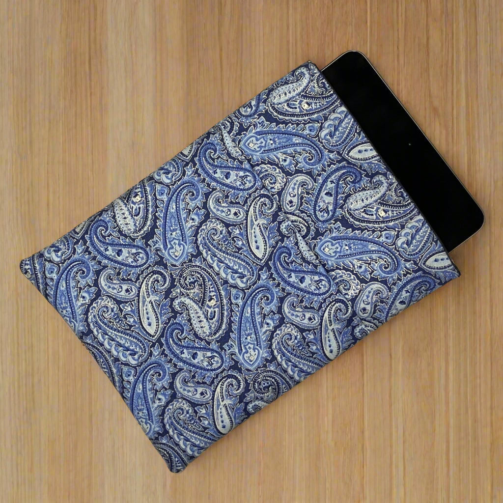 6x8" Blue Paisley Book/Kindle Sleeve