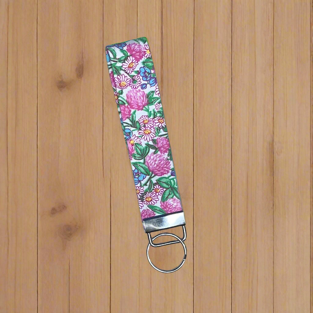 Preppy Pink Wristlet Keychain