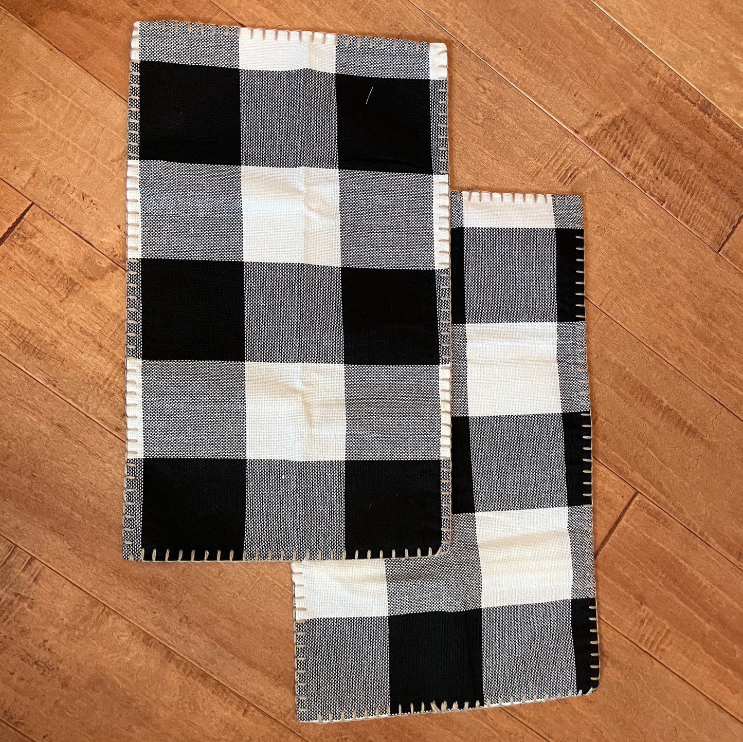 Sale 12x20 Black & White Buffalo Check Pillow Cover