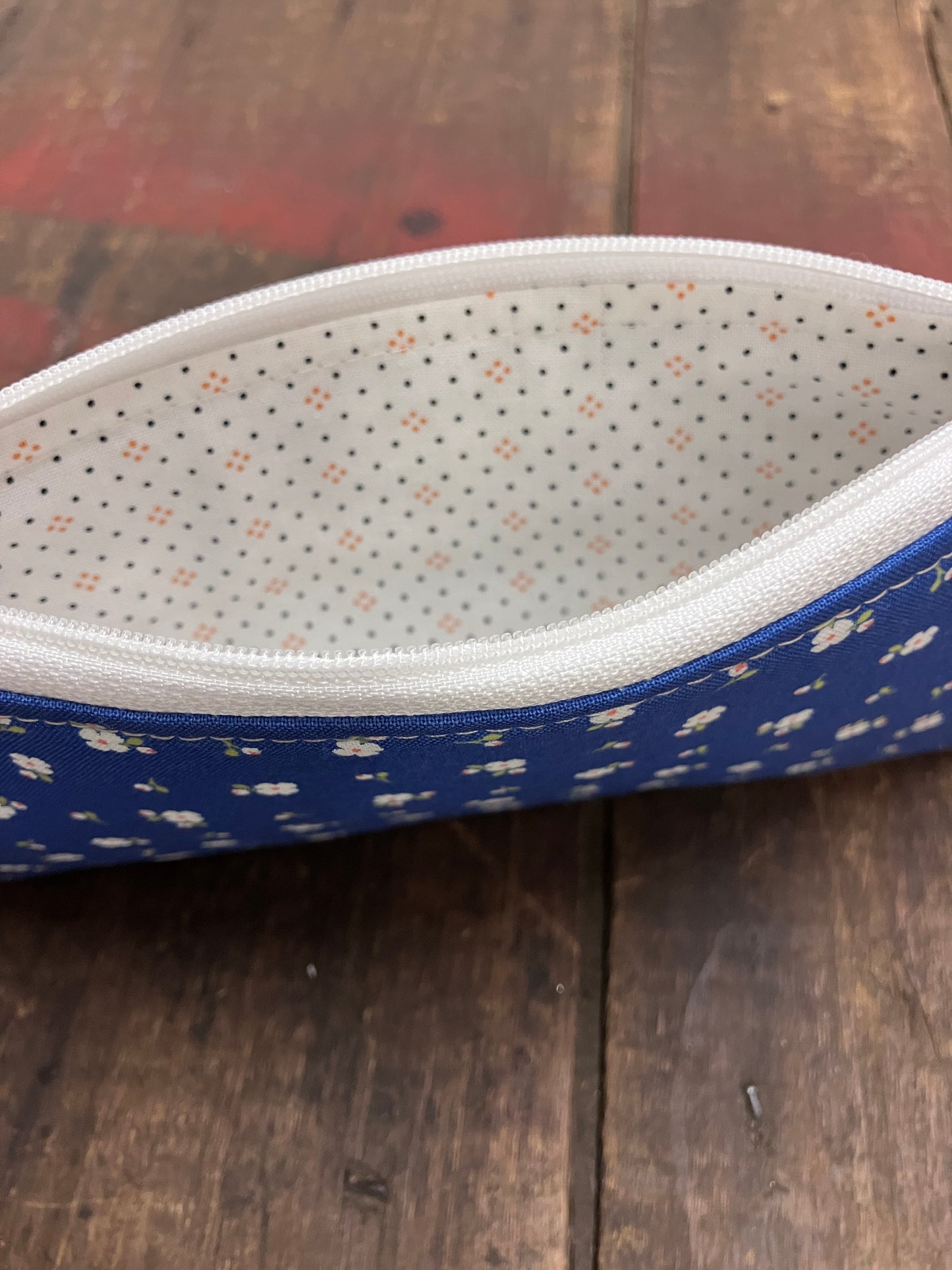 Blue and White Pencil Case