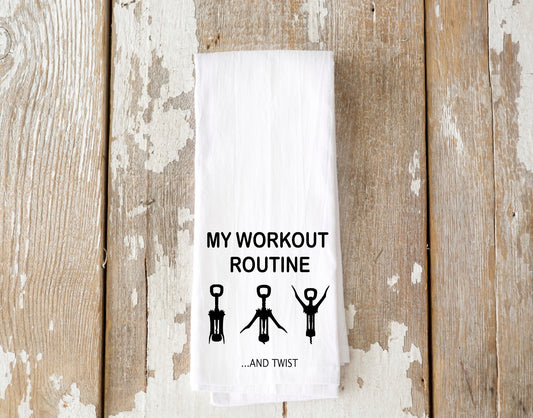 Workout Routine Tea Towel