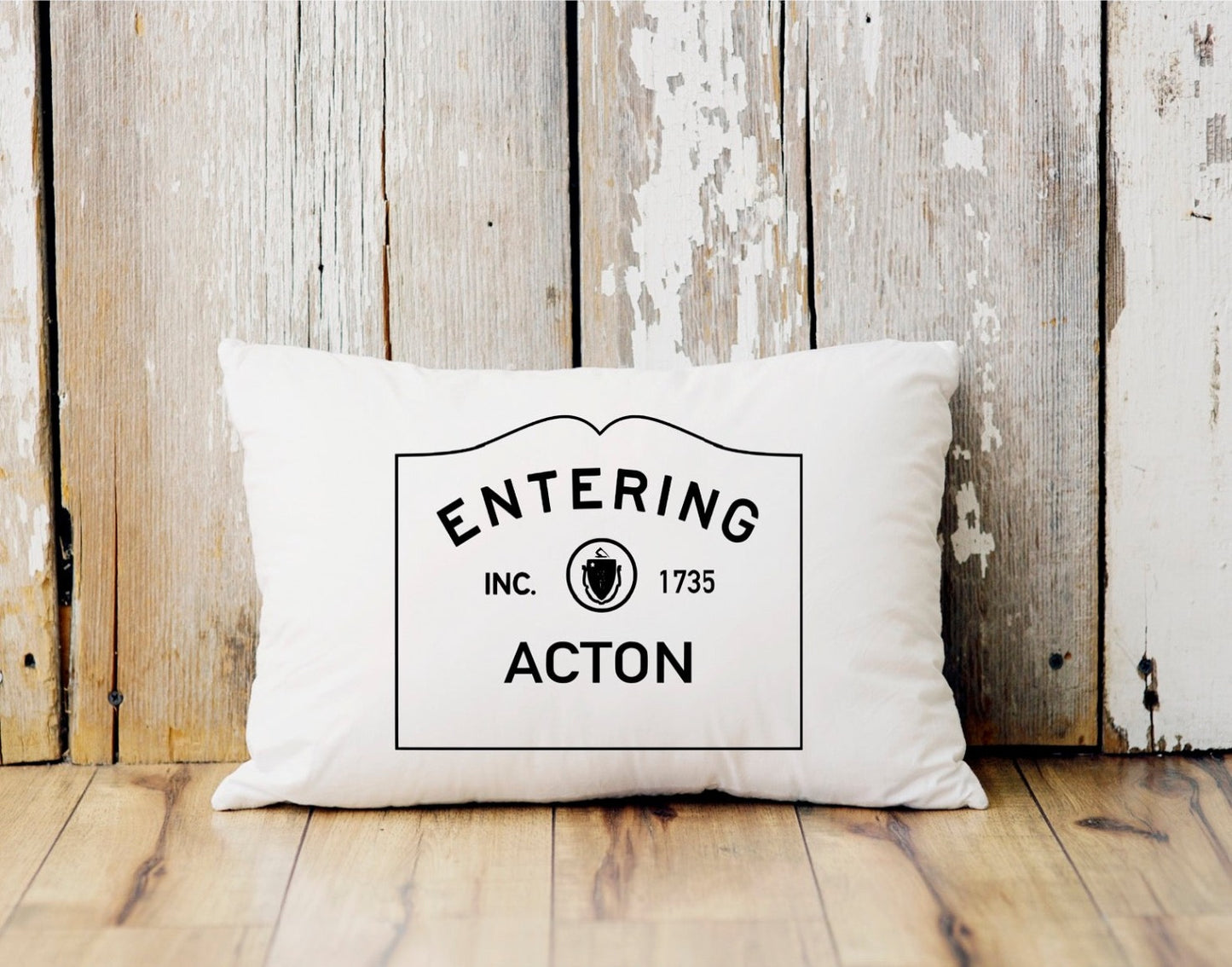 Customizable Entering Town Pillow