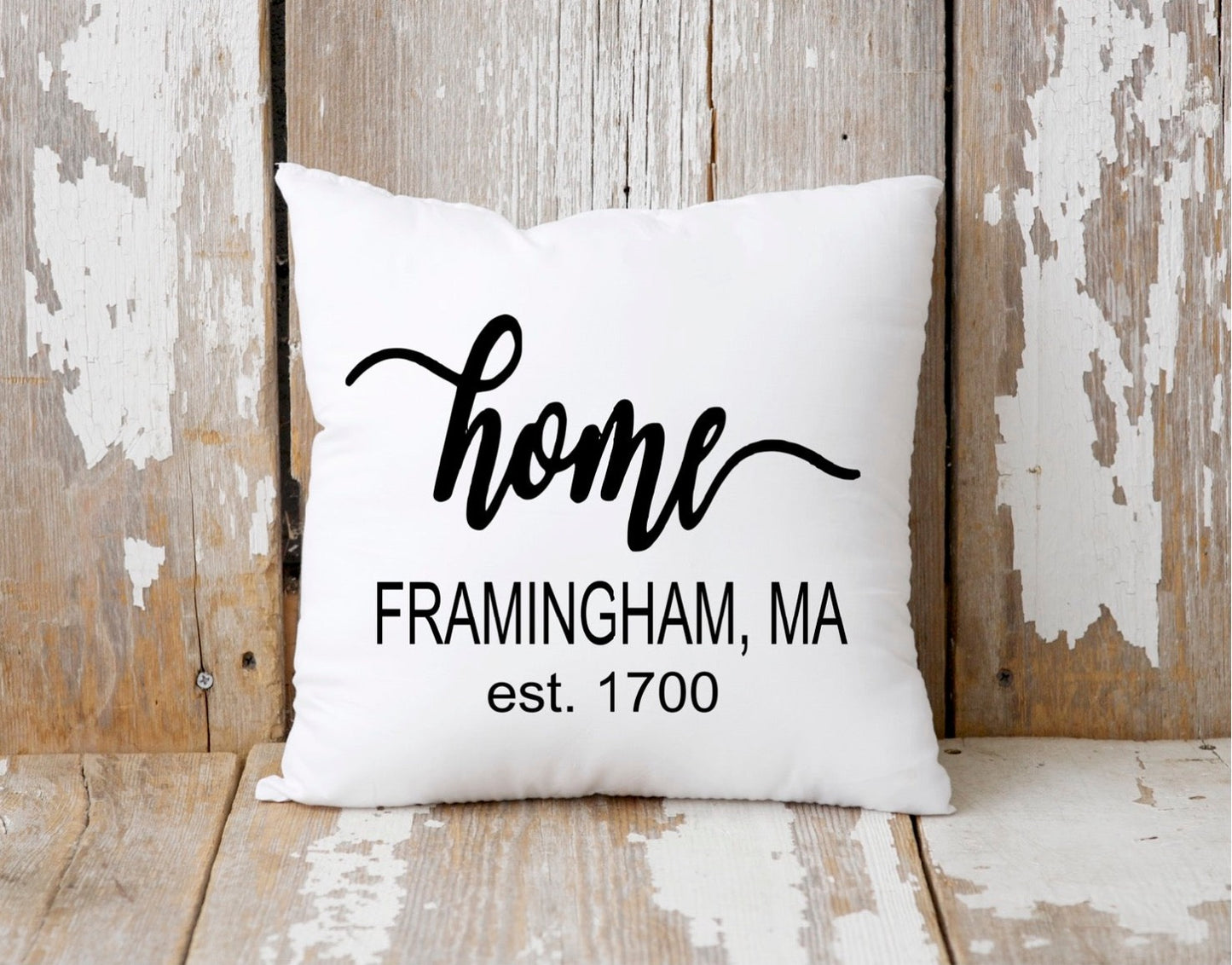 Customizable Home Town Pillow