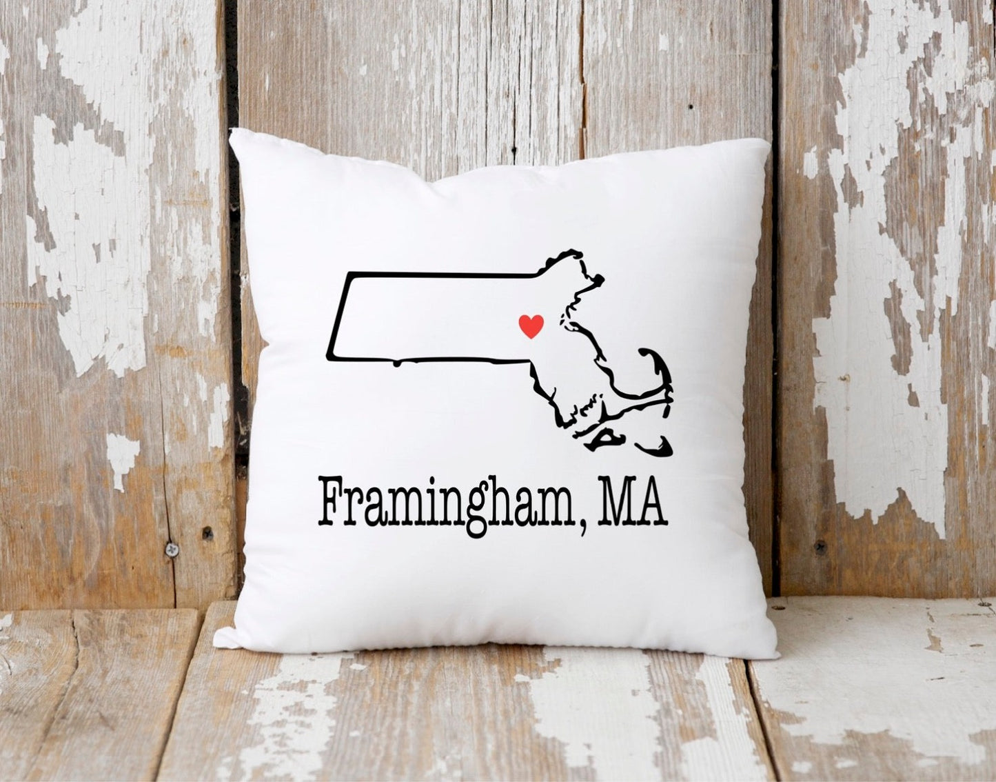 Customizable State and Town Pillow