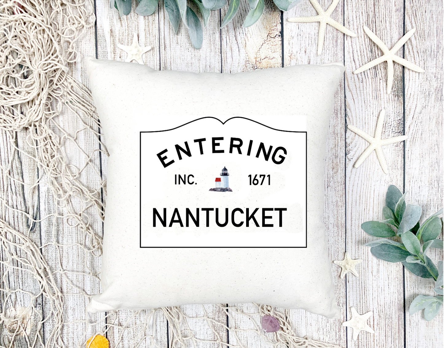 Entering Nantucket Pillow