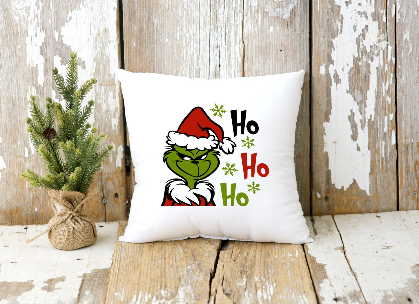 Grinch Holiday Pillow