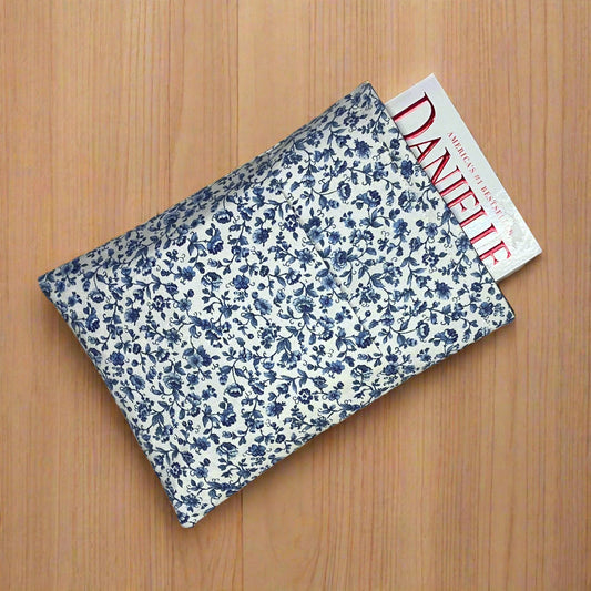 6x8" Mini Blue Floral Book/Kindle Sleeve