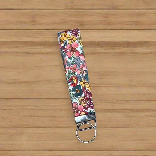 Summer Flower Wristlet Keychain