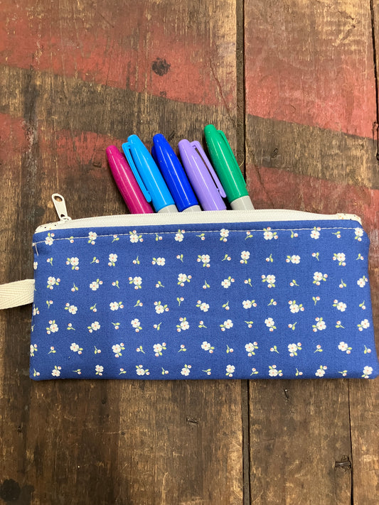 Blue and White Pencil Case