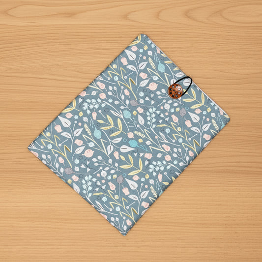 6x8" Blue Floral Book/Kindle Sleeve
