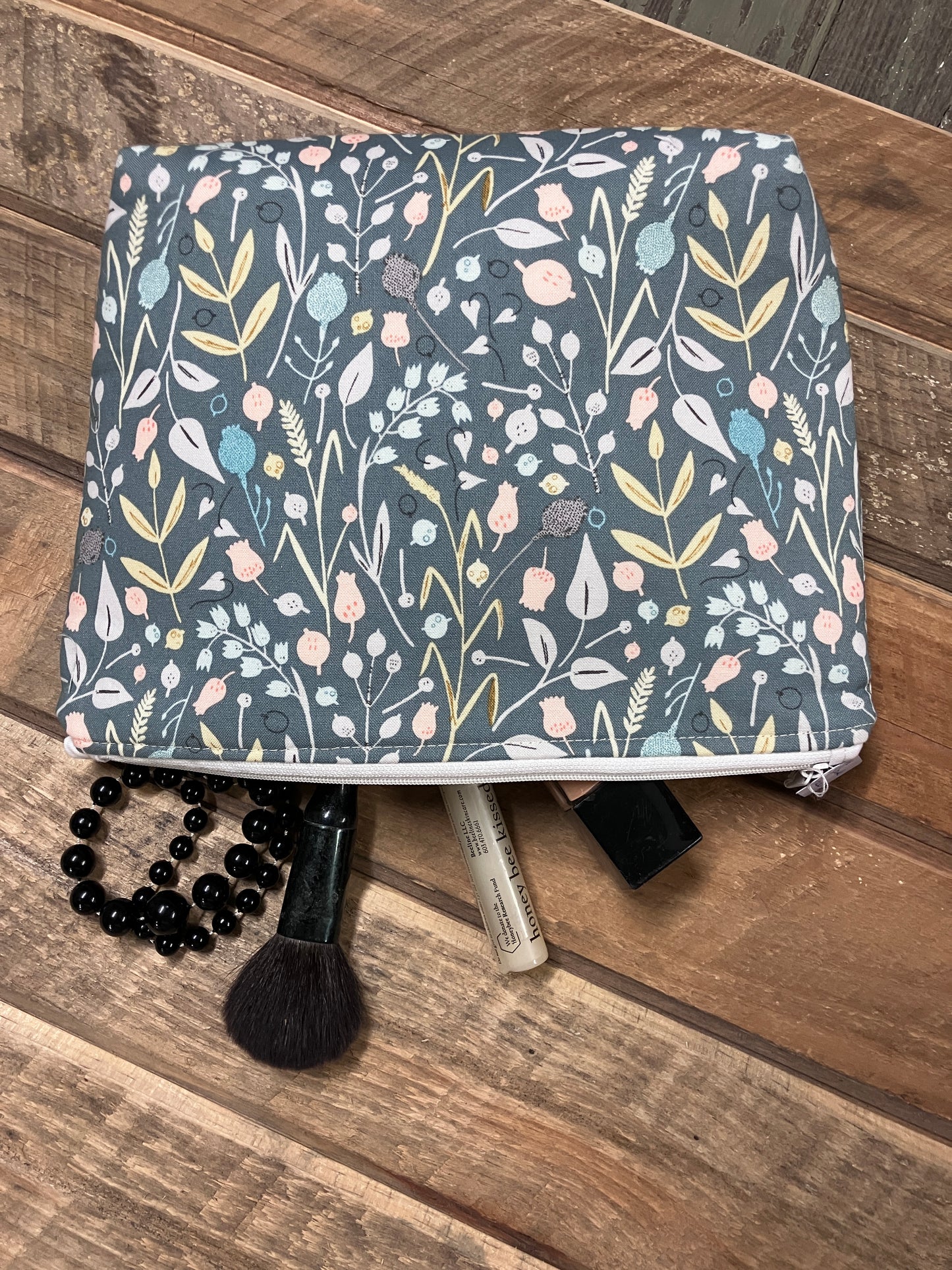 Dusty Blue Zipper Pouch