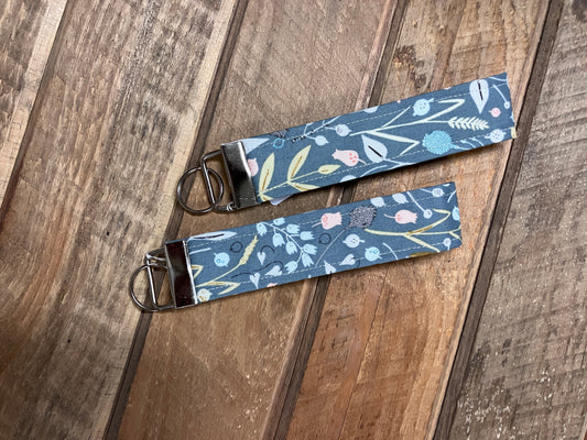 Dusty Blue Wristlet Keychain