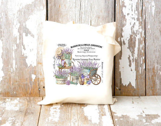 The Beautiful Gardener Lavender Tote Bag