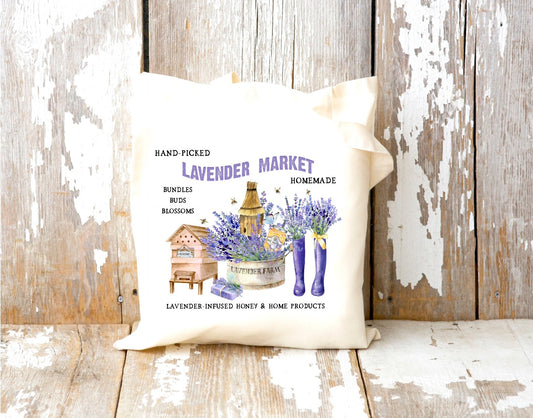 Lavender Market Tote Bag
