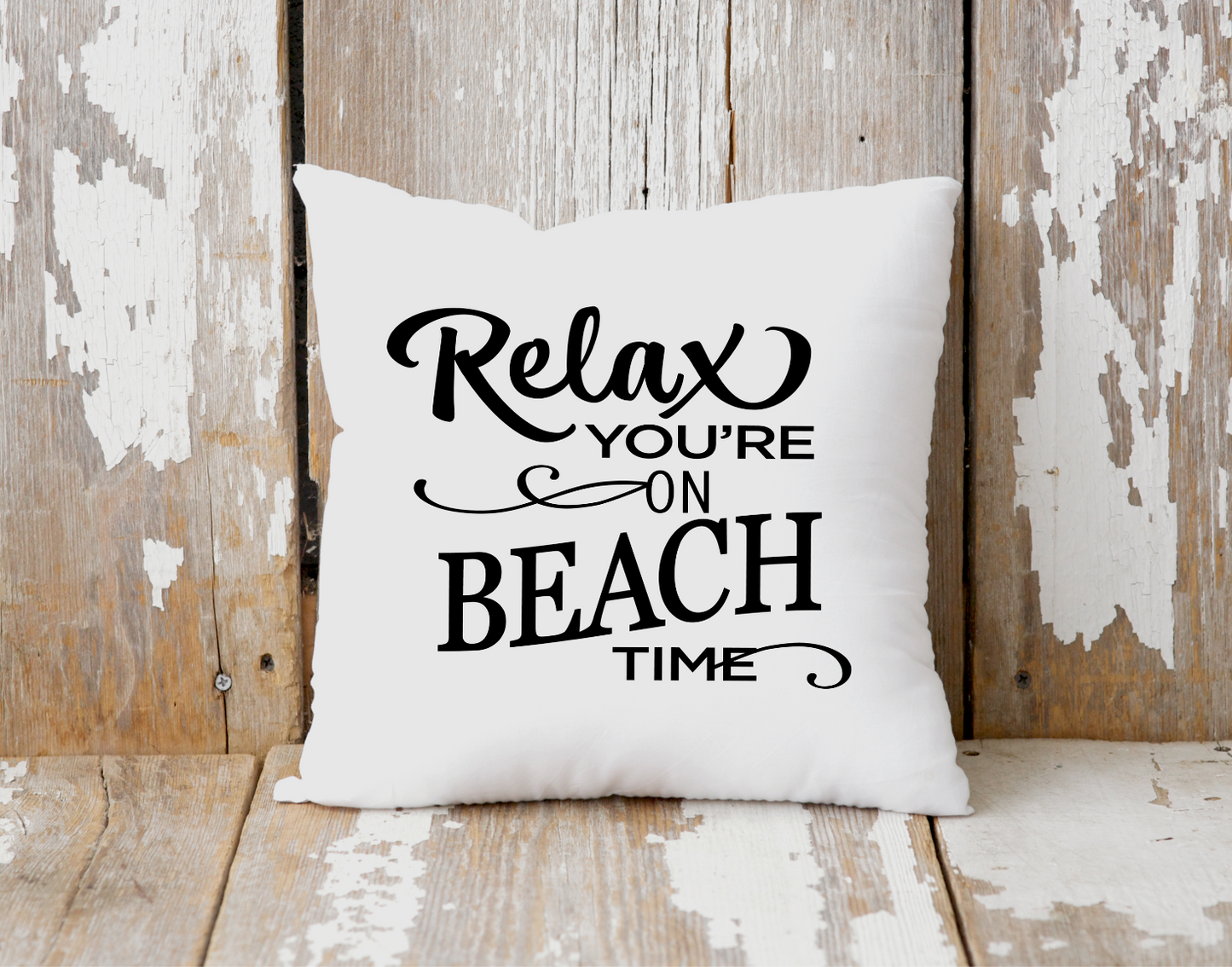 Relax Your On Beach Time Nautical Pillow