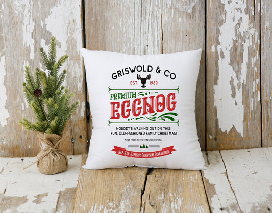 Griswold Eggnog Holiday Pillow