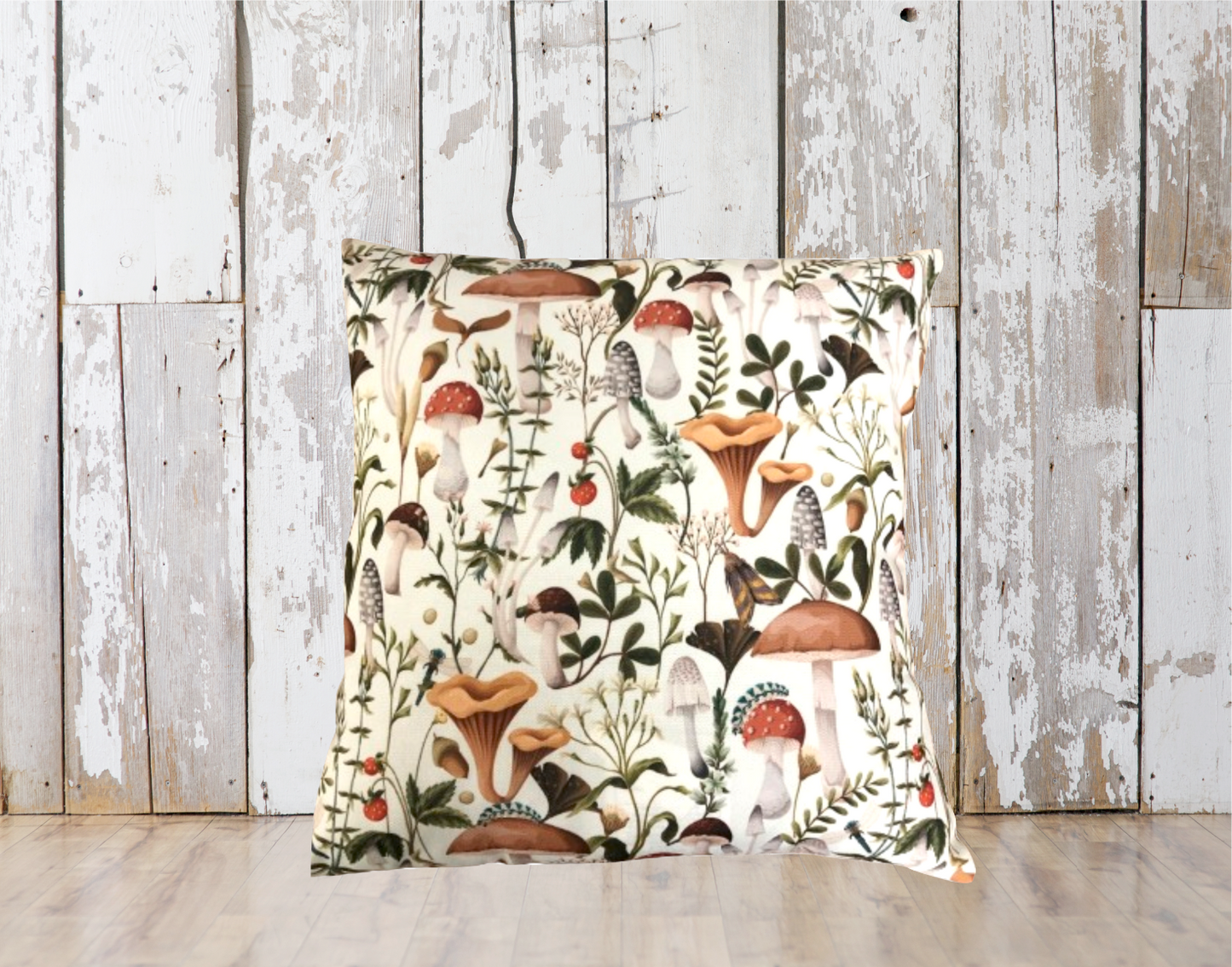 16x16 Outdoor Fabric Mushroom Pillow