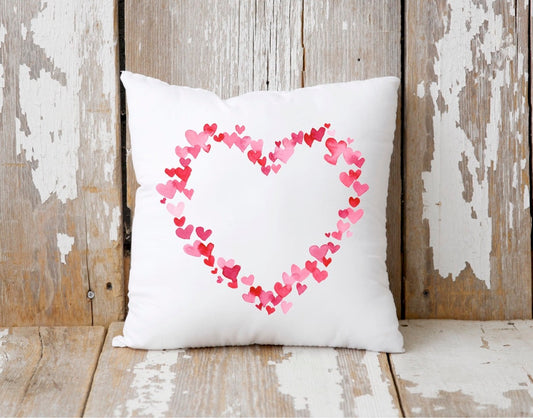 Valentine Heart Wreath Pillow