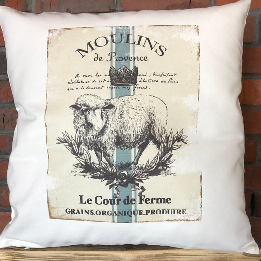 Vintage French Sheep Pillow