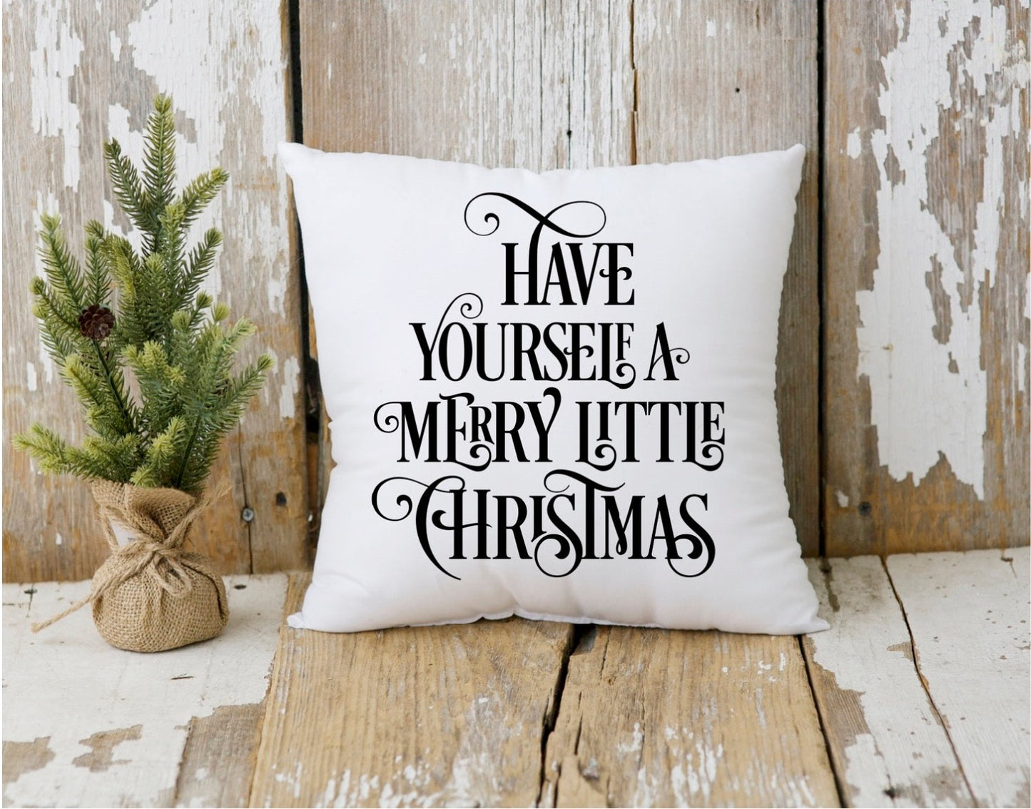 Merry Little Christmas Holiday Pillow