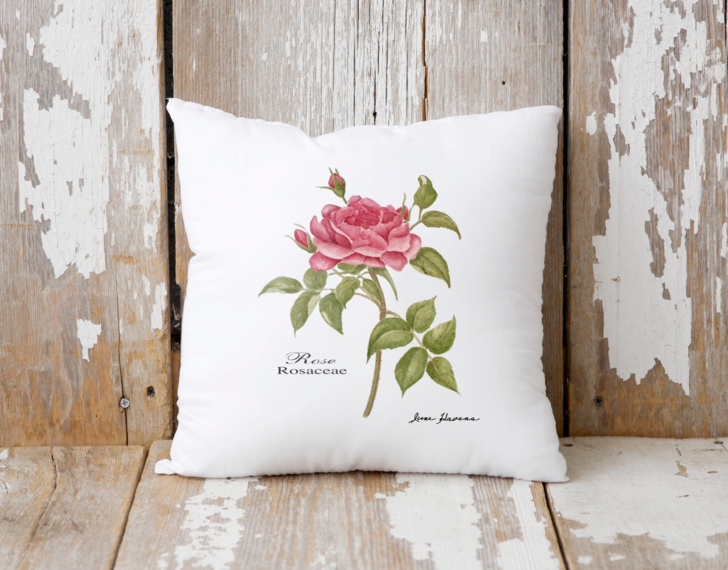 Pink Rose Pillow