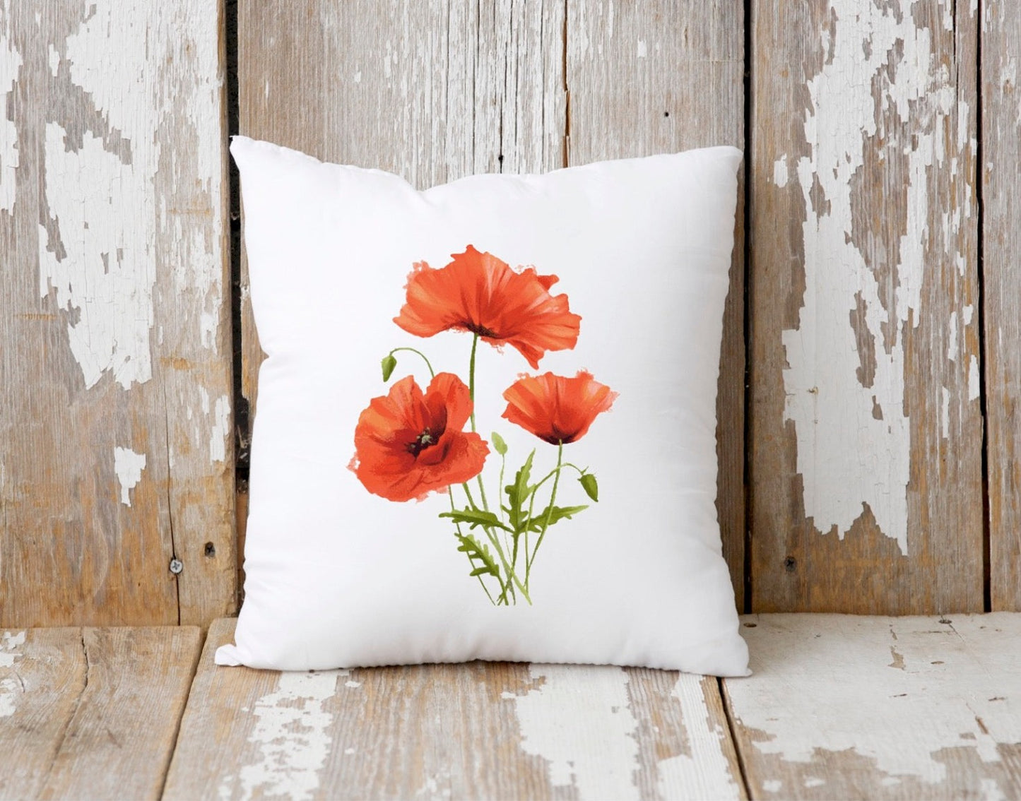 Spring Poppy Pillow