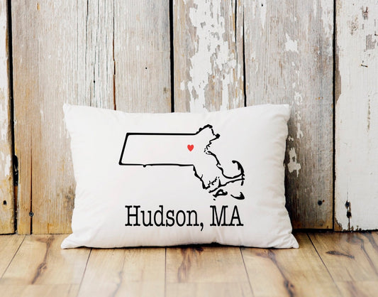 Customizable State and Town Pillow