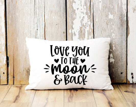 Valentine Love You to the Moon Pillow