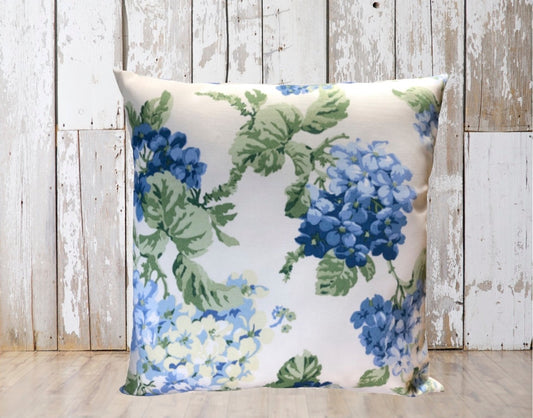Waverly Hydrangea Fabric Spring Pillow