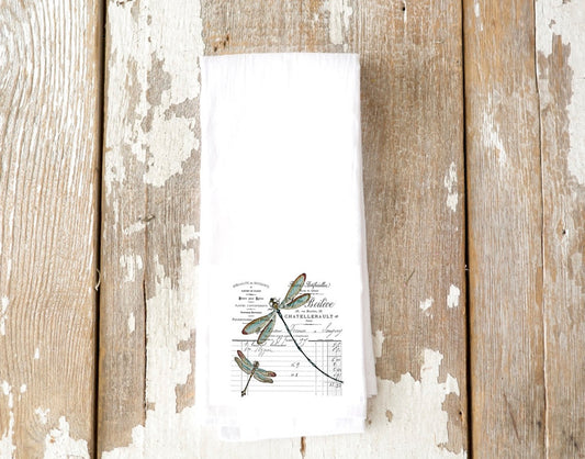 Spring Dragonfly Tea Towel